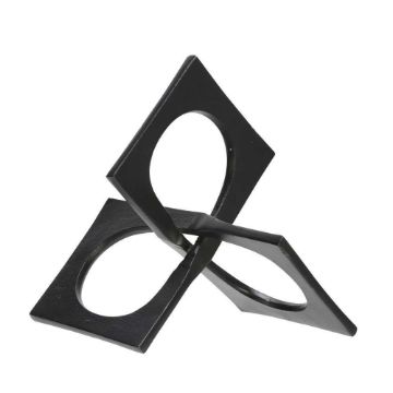 Picture of Metal 9" Linked Square Decor - Black