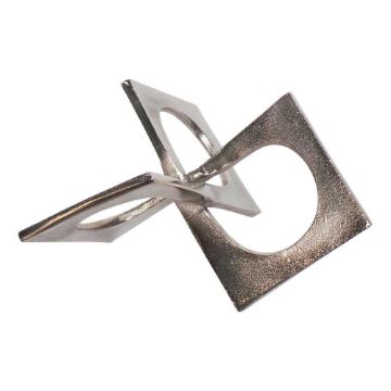 Picture of Metal 9" Linked Square Decor - Silver