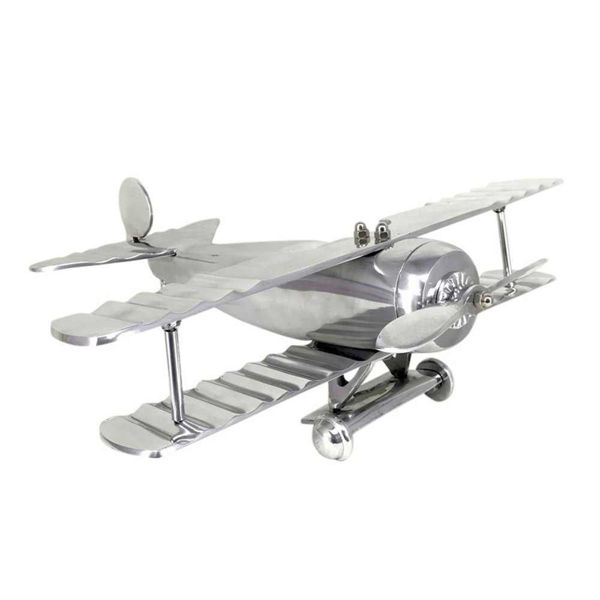 Picture of Metal 19" Biplane - Silver