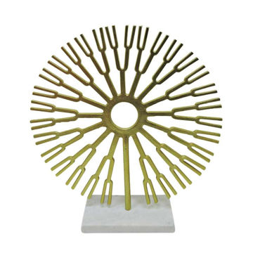 Picture of Metal 19" Ring Table Sculpture - Gold