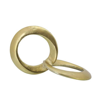 Picture of Metal 11" Circle Links Sculpture - Gold