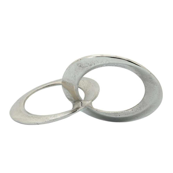 Picture of Metal 12" Circle Links Sculpture - Silver