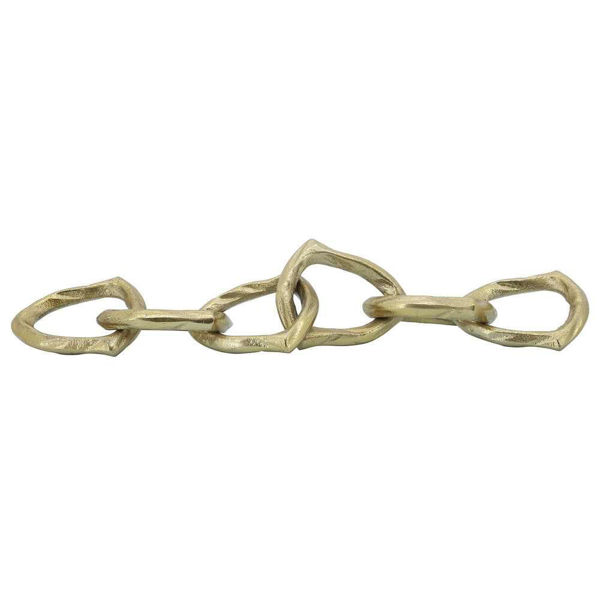 Picture of Metal 18" Chain Links Sculpture - Gold