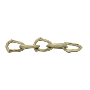 Picture of Metal 15" Chain Links Sculpture - Gold