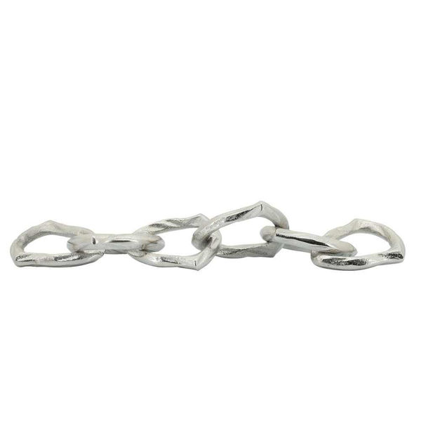 Picture of Metal 18" Chain Links Sculpture - Silver