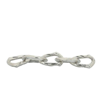 Picture of Metal 15" Chain Links Sculpture - Silver