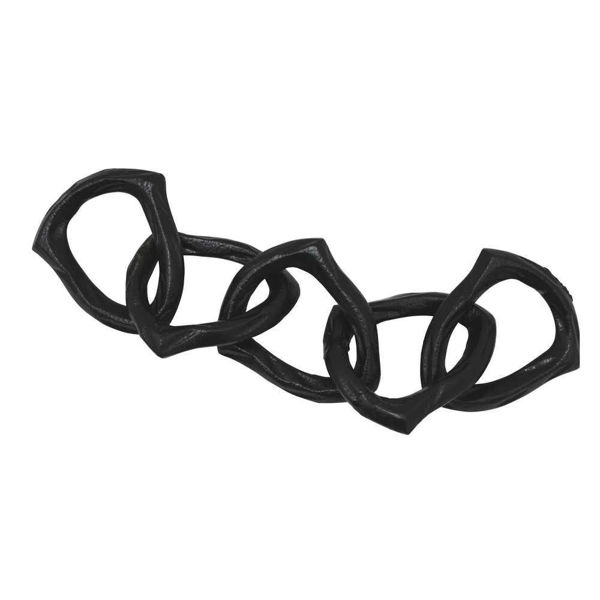 Picture of Metal 15" Chain Links Sculpture - Black
