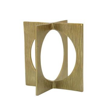 Picture of Metal 7" Linked Squares Sculpture - Gold