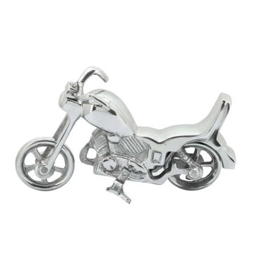 Picture of Metal 11" Motorcycle Sculpture - Silver