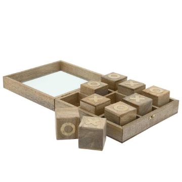 Picture of Wood 10" x 10" Tic Tac Toe Sculpture - Natural