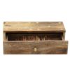 Picture of Wood 9" x 3" Dominoes Sculpture - Brown