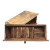 Picture of Wood 9" x 3" Dominoes Sculpture - Brown