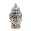 Picture of Ceramic 18" Cut-Out Temple Jar - Shiny Silver