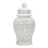 Picture of Ceramic 24" Cut-Out Temple Jar - White