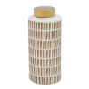 Picture of Jar 13" with Gold Lid - Tan