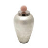 Picture of Glass Vase 17" with Blush Knob - Silver
