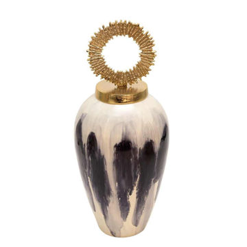 Picture of Vase 24" with Lid - White
