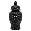 Picture of Cut-Out 24" Clover Temple Jar - Black