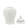 Picture of Cut-Out 17" Clover Temple Jar - White