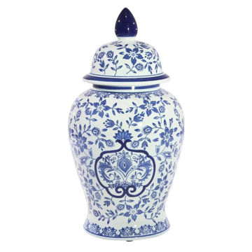 Picture of Temple 18" Jar - White and Blue