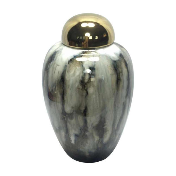 Picture of Vase 14" with Gold Lid - Multicolor