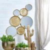 Picture of Metal 39" Mirrored Wall Art - Gold