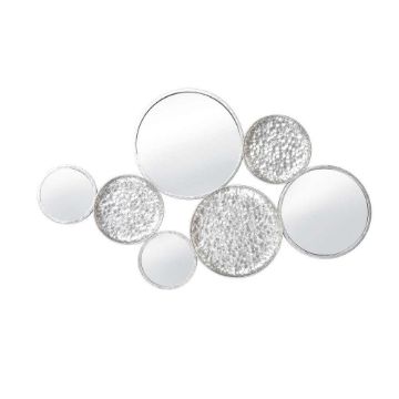 Picture of Metal 39" Mirrored Wall Art - Silver