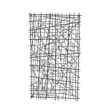 Picture of Metal 29" Rectangular Wire Wall Art - Black