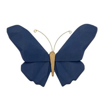 Picture of Resin 6" Origami Butterfly Wall Art - Navy