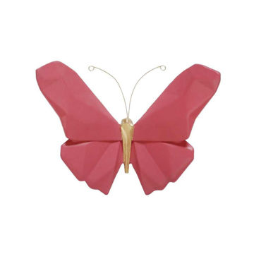 Picture of Resin 6" Origami Butterfly Wall Art - Pink