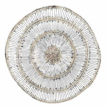Picture of Metal 33" Round Wall Art - Brown