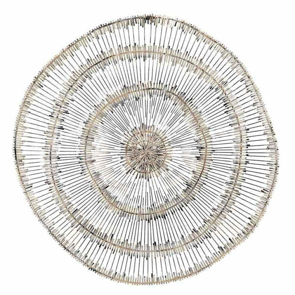 Picture of Metal 33" Round Wall Art - Brown