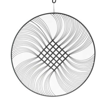Picture of Metal 32" Circle Swirl Wall Art - Black