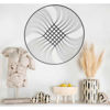 Picture of Metal 32" Circle Swirl Wall Art - Black
