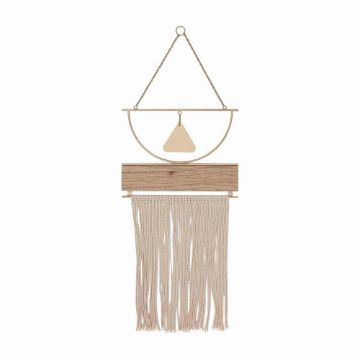 Picture of Wood and Metal 32" Boho Wall Art - Brown