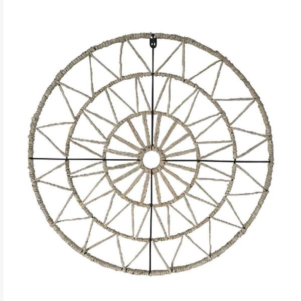 Picture of Geometric 24" Circle Wall Art - Natural