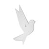 Picture of Resin 8" Origami Bird Wall Art - White