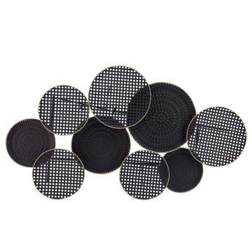 Picture of Metal 38" Circles Wall Art - Black