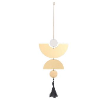 Picture of Metal 28" Wall Accent with Tassel - Black