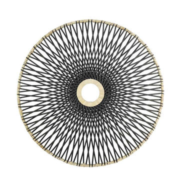 Picture of Wicker 36" Round Wall Accent - Black