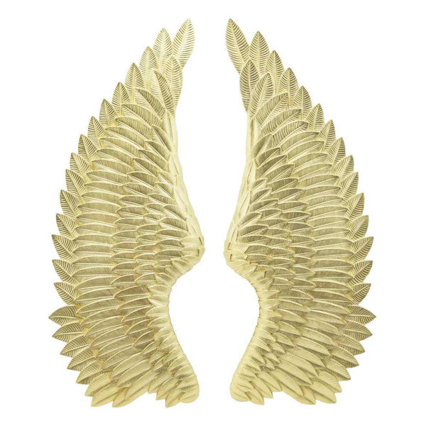 Picture of Resin Angel Wings Wall Accent - Set of 2 - Gold