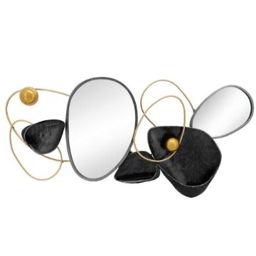 Picture of Metal 53" Abstract Wall with Mirror Accent