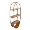 Picture of Oval 36" Wood and Metal Wall Shelf - Bronze