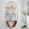 Picture of Oval 36" Wood and Metal Wall Shelf - Bronze