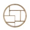 Picture of Round 31.5" Wood and Metal Wall Shelf - Bronze