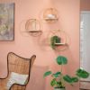 Picture of Metal and Wood Wall Shelves - Set of 3 - Gold\White