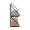 Picture of Metal and Wood 20" 2-Tier Wall Shelf - Black and Brown