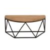Picture of Wood and Metal 16" Demilune Wall Shelf - Brown