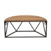 Picture of Wood and Metal 16" Demilune Wall Shelf - Brown