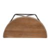 Picture of Wood and Metal 16" Demilune Wall Shelf - Brown